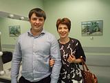 С Анной Иоткой перед съёмками на первом канале