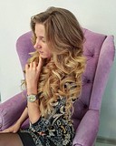Прическа «локоны», волосы по плечи. В работе использованы накладные пряди. Стоимость 2500 руб. 