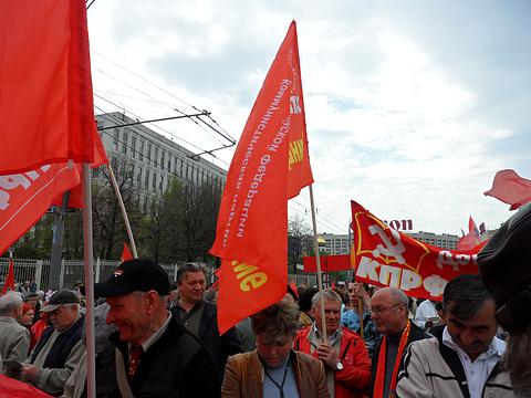 Звенигородцы в колонне демонстрантов, 1 мая на улицах Москвы., nkolbasov, Одинцово, Ново-Спортивная д.6