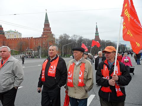 Лидеры Голицынского парт. отд. КПРФ, 1 мая на улицах Москвы., nkolbasov, Одинцово, Ново-Спортивная д.6